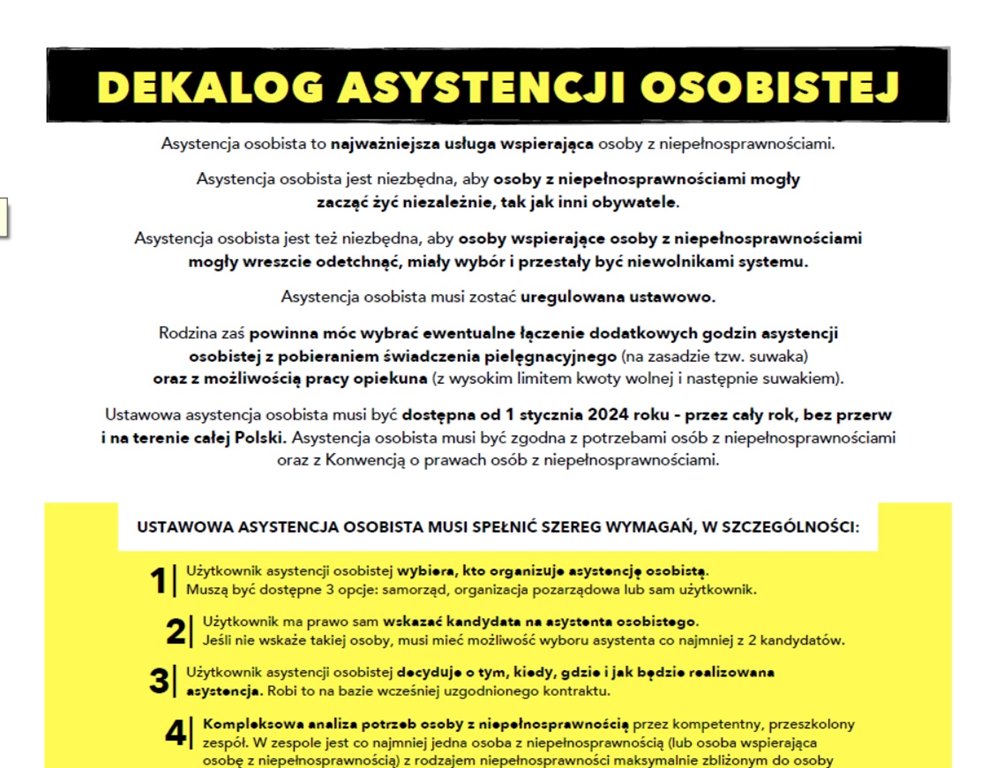 Dekalog Asystencji Osobistej